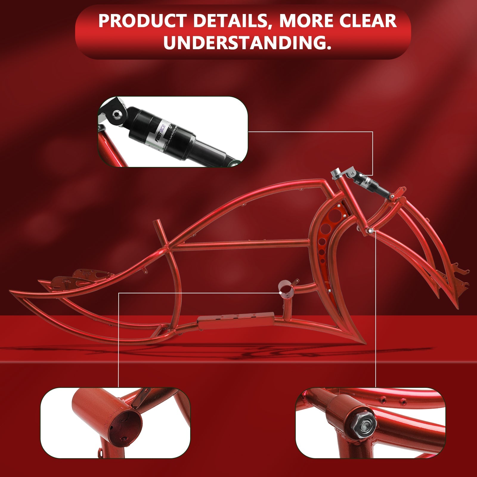 Tracer Signature Pro 26" Chopper Cruiser Electric Bike Frame Tracer Bikes