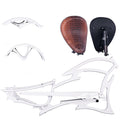 White Tracer FM-Raptor Electric Chopper Bike Frame, 26inch, single speed/7 speed, with all components.