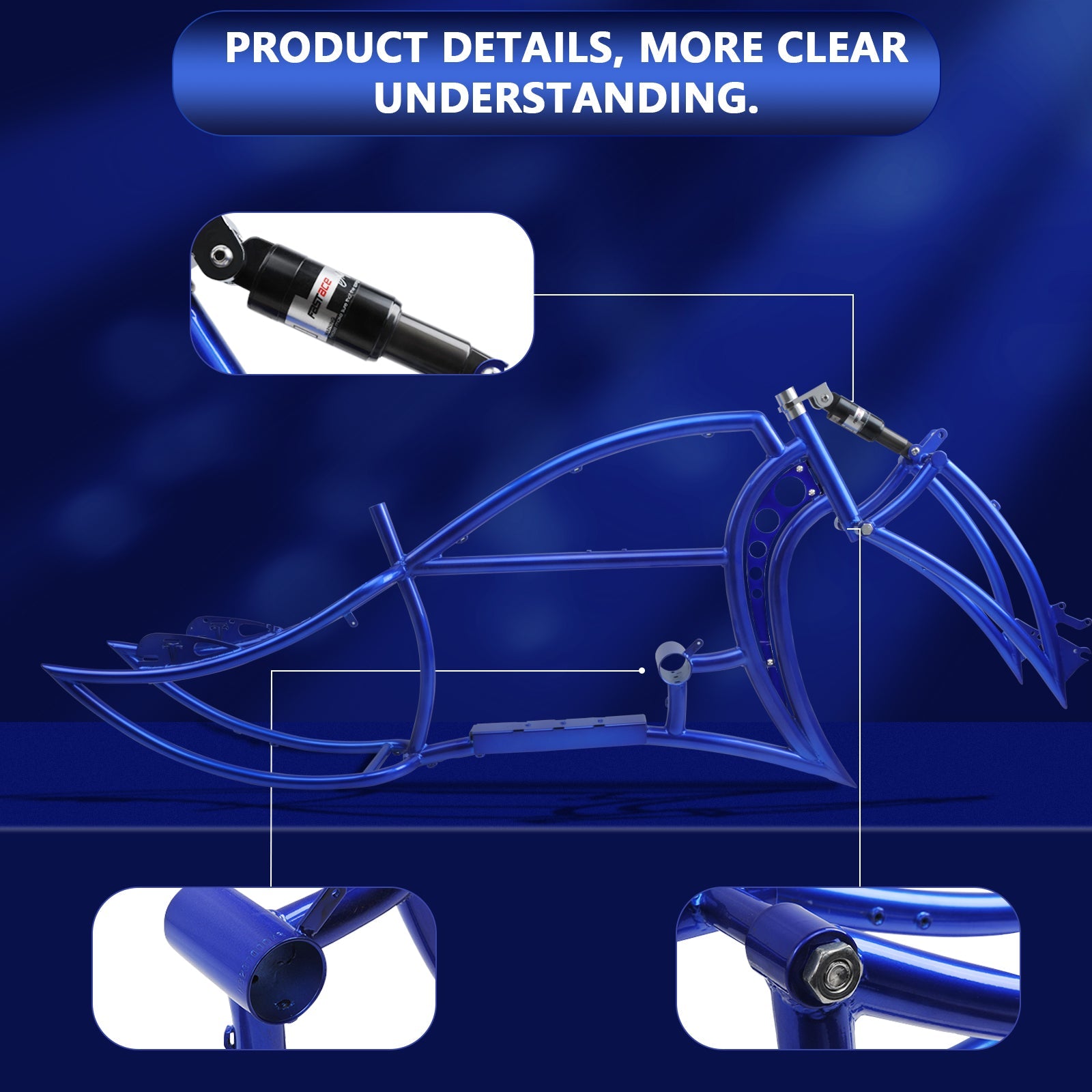 Tracer Signature Pro 26" Chopper Cruiser Electric Bike Frame Tracer Bikes