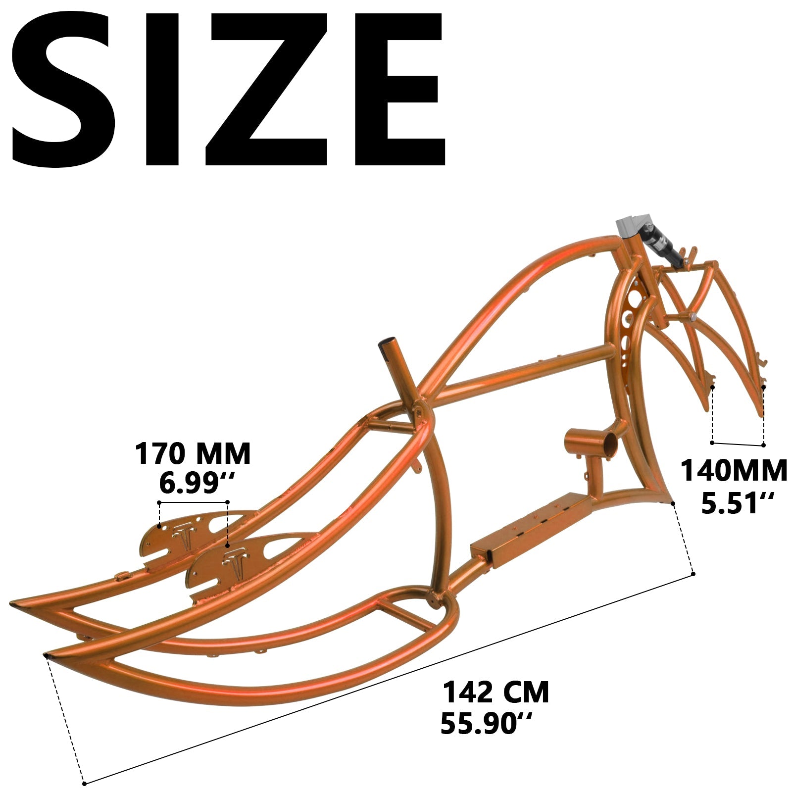 Tracer Signature Pro 26" Chopper Cruiser Electric Bike Frame Tracer Bikes