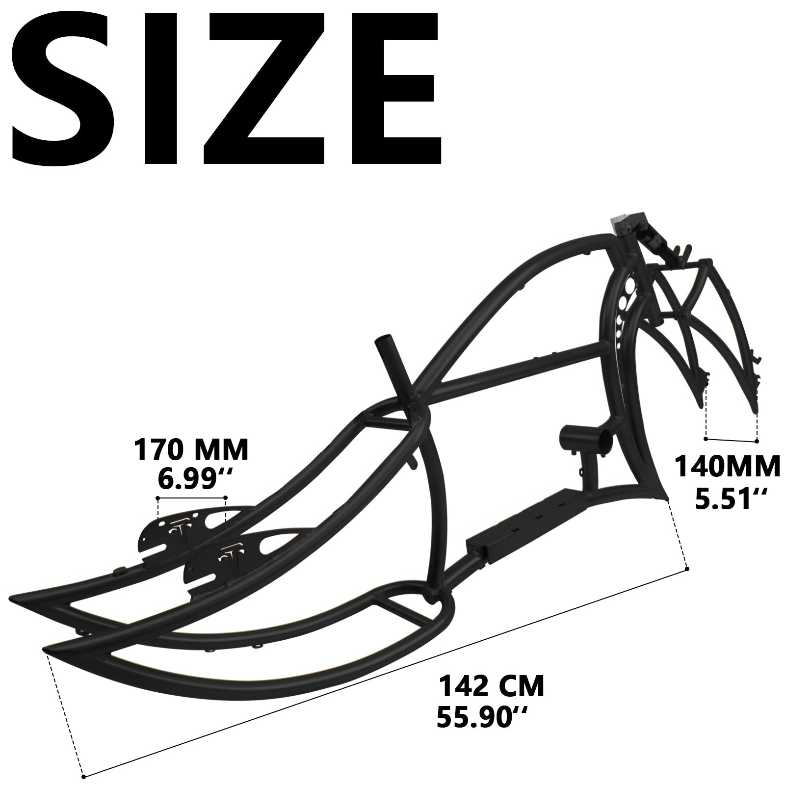 Tracer Signature Pro 26" Chopper Cruiser Electric Bike Frame Tracer Bikes