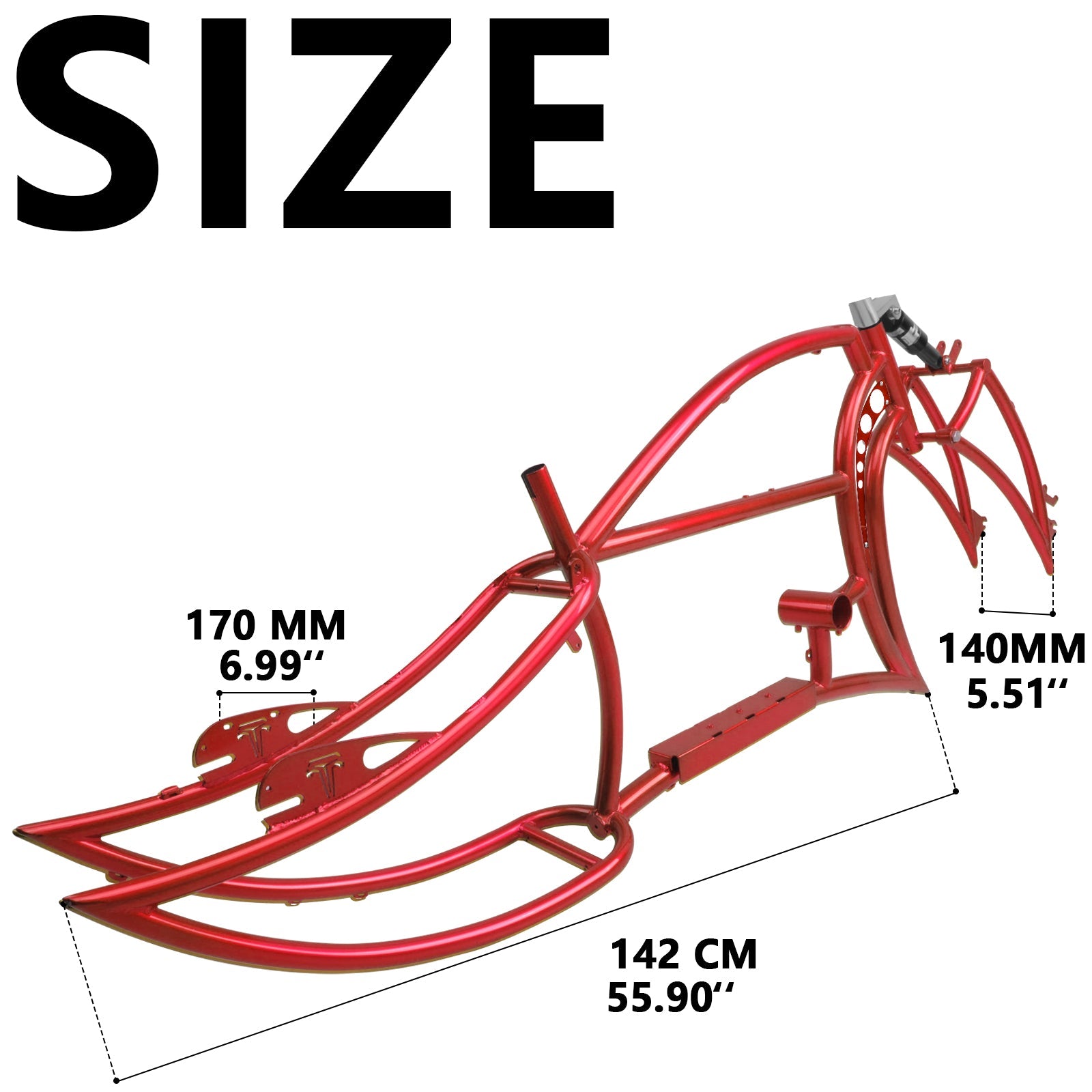 Tracer Signature Pro 26" Chopper Cruiser Electric Bike Frame Tracer Bikes