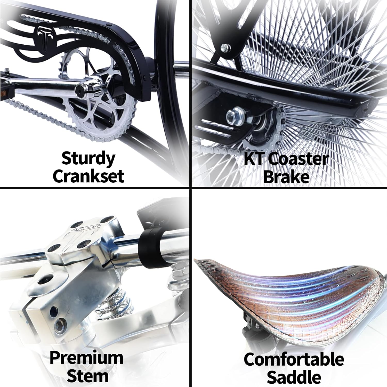 Scorpion Pro DTS 26” Stretch Chopper Cruiser Bicycle Tracer Bikes