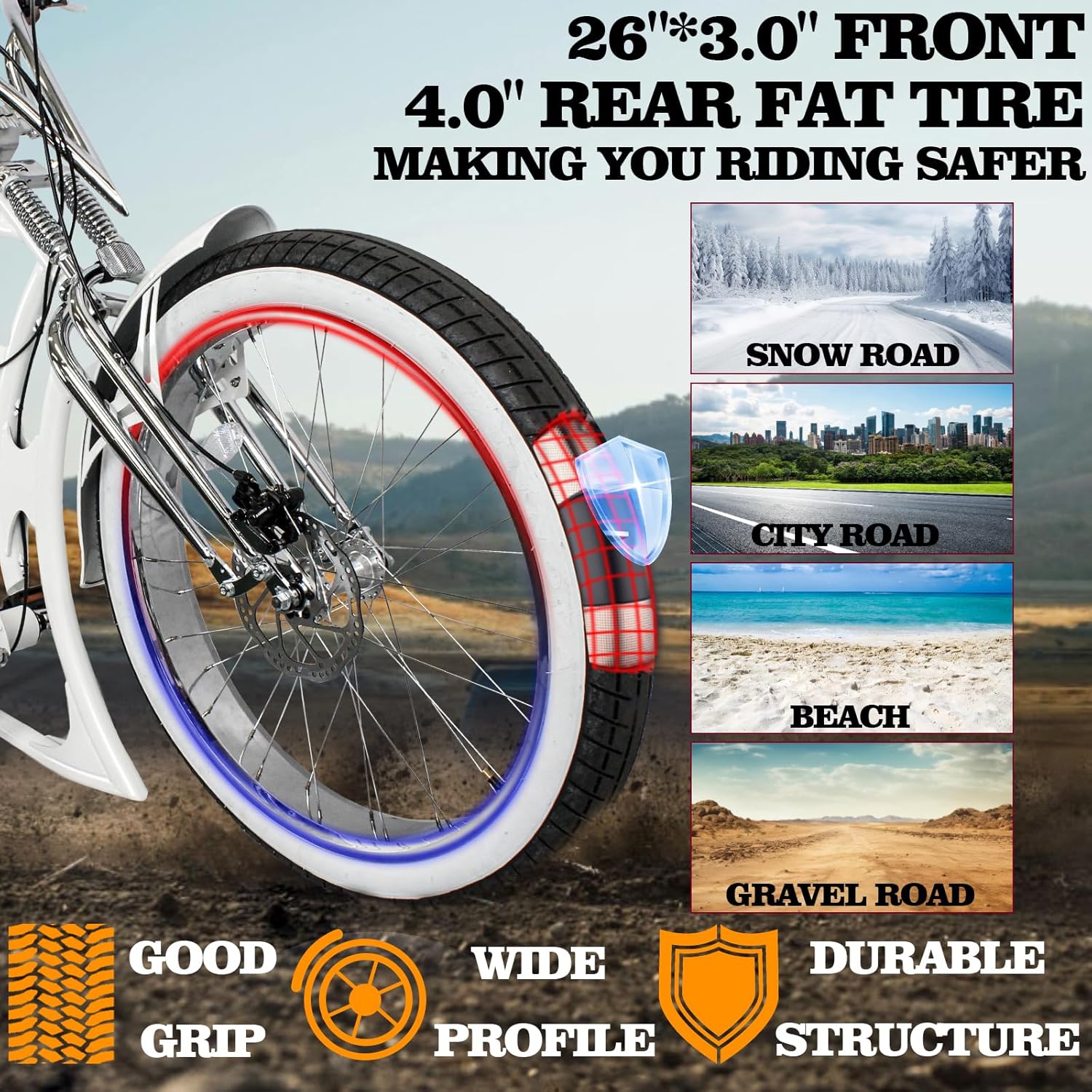 Raider Pro DS7 Stretch Chopper Cruiser Bikes Tracer Bikes