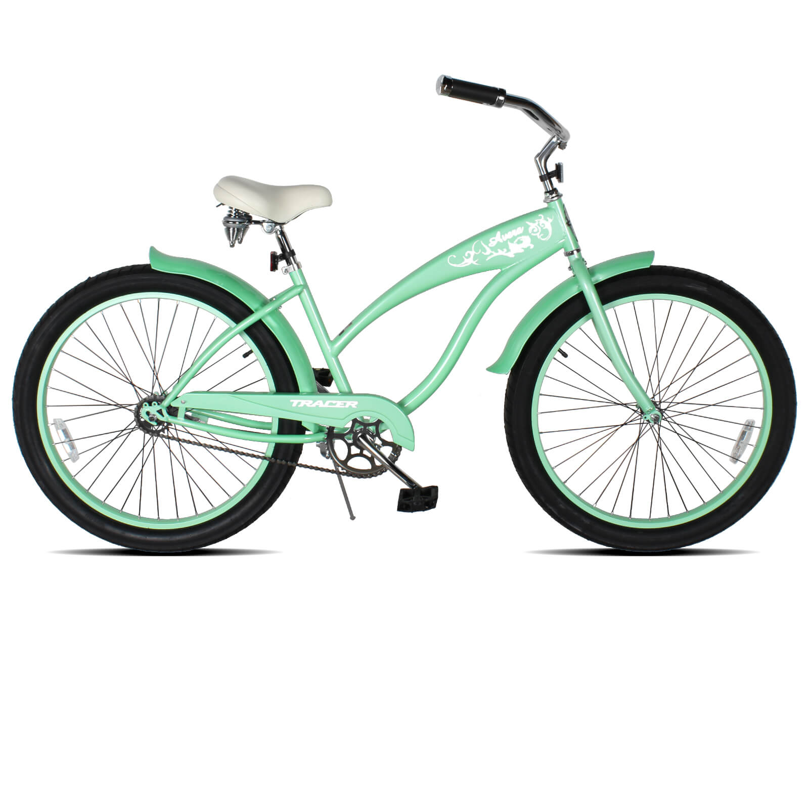 Tracer AVERA-F 26" Beach Cruiser Bike Single Speed for Women Mint Green