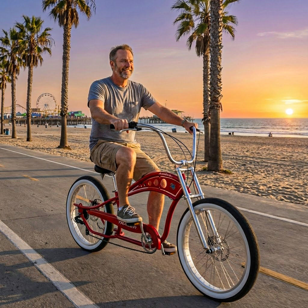 Tracer Arcadia GT7 26” Chopper Cruiser Stretch Bike 7 Speed