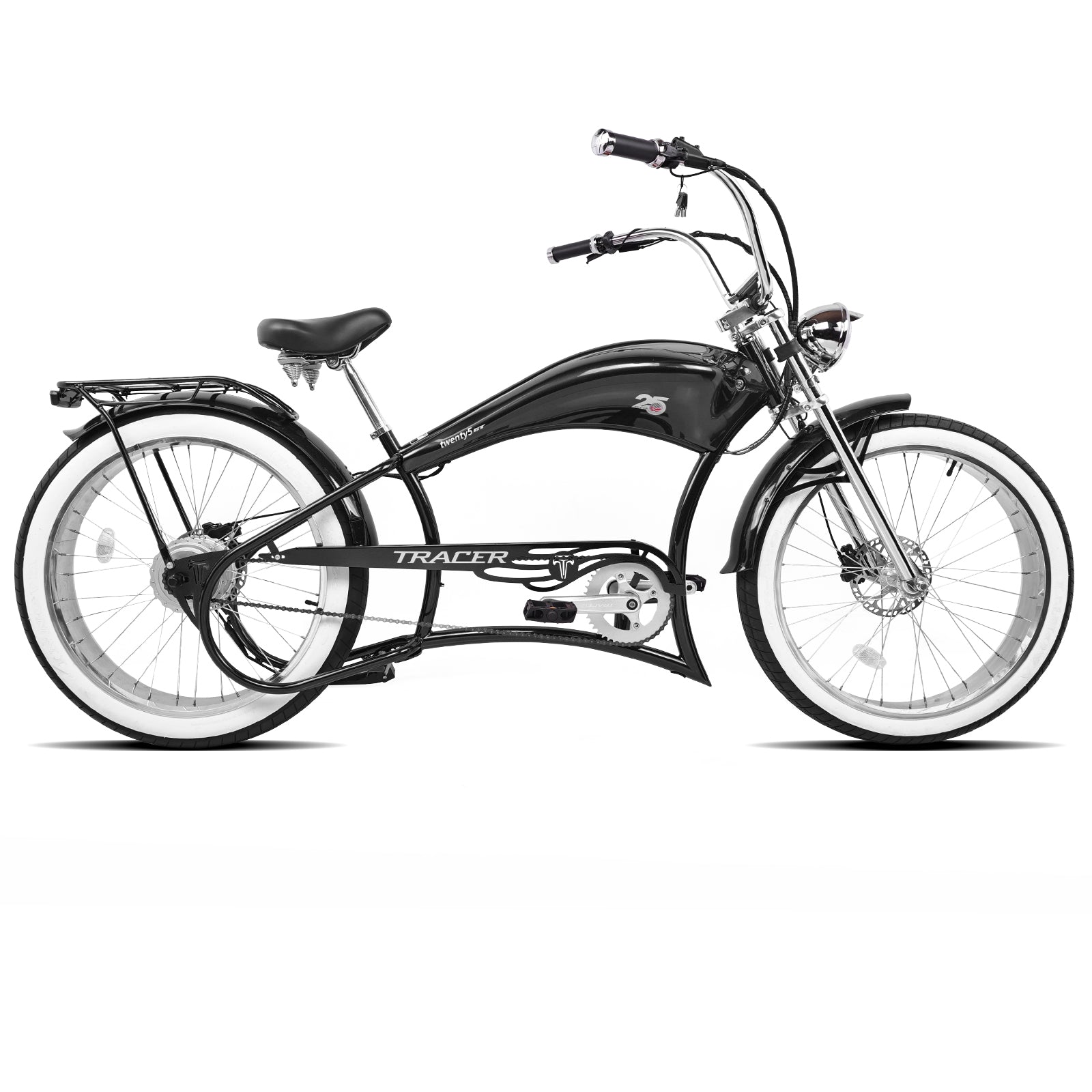 cruiser zubehör fahrrad Tracer Twenty5 Chopper Stretch Cruiser Ebike