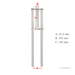 Tracer FK-TP80300102D Triple Tree Fork 1"( 25.4mm) Steerer Diameter for Disc Brake