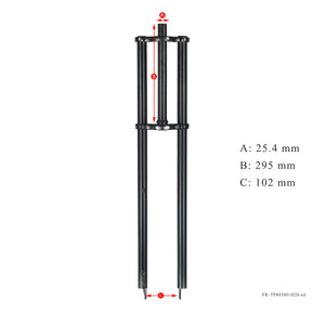Tracer FK-TP80300102D Triple Tree Fork 1"( 25.4mm) Steerer Diameter for Disc Brake