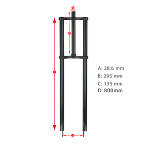 Tracer FK-TP80305135D8 Triple Tree Fork For 4.0 tire with Disc Brake 1-1/8" (28.6 mm)