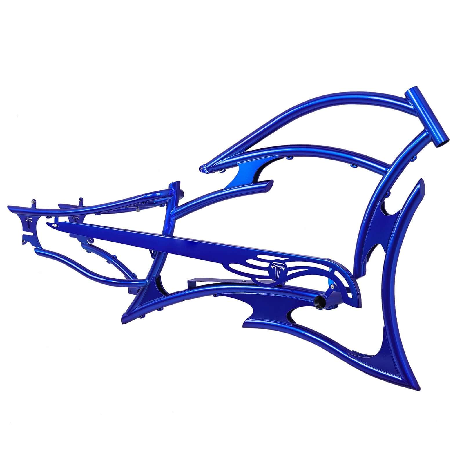 Main body of the Tracer FM-RAPTOR Ebike Frame 26inch stretch chopper for single speed/7 speed.