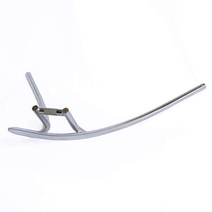 V-Type Steel Handlebar by Tracer HB-TB-VS800220, 750x650x22.2x1.4T, shown in side view with horizontal pipe.
