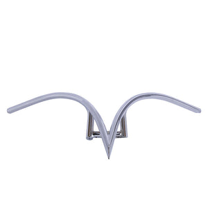 Tracer V-Type Steel Handlebar 750x650x22.2mm, durable design, ideal for bicycles, enhances stability and control.