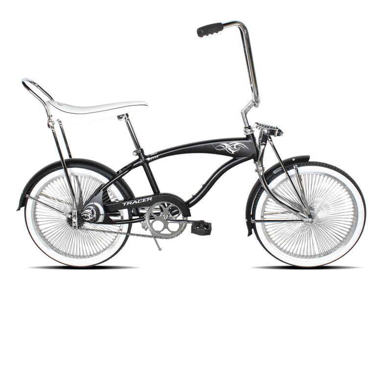 Tracer Hyena Classic Beach Lowrider Bike w/140H Wheel, Single Speed, w/ Banana Seat Tracer Bikes