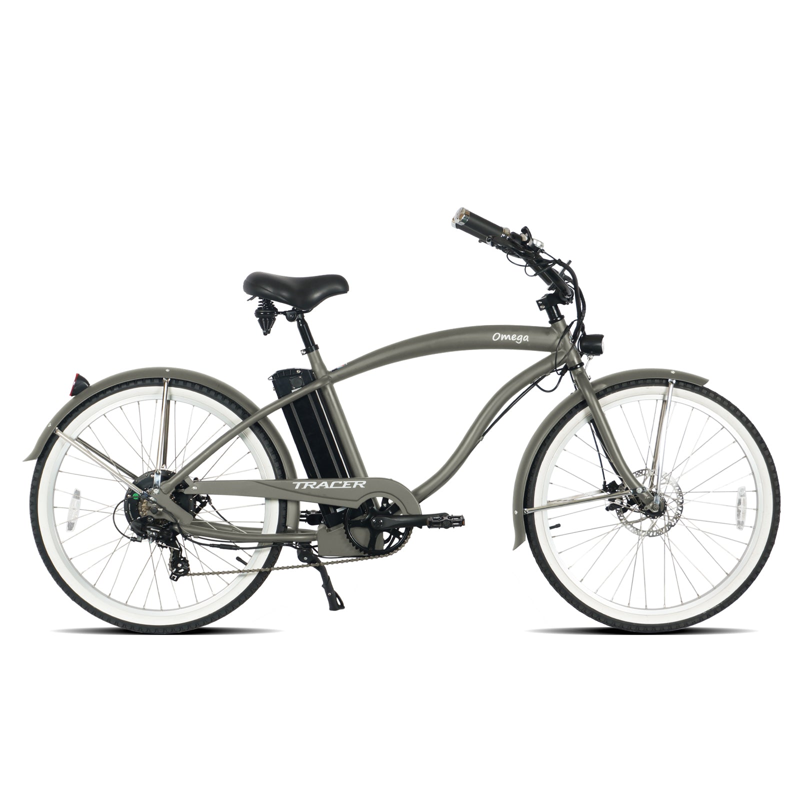 Tracer OMEGA 500W 26" 7 Speed Electric Beach Cruiser Bike for Men Tracer Bikes