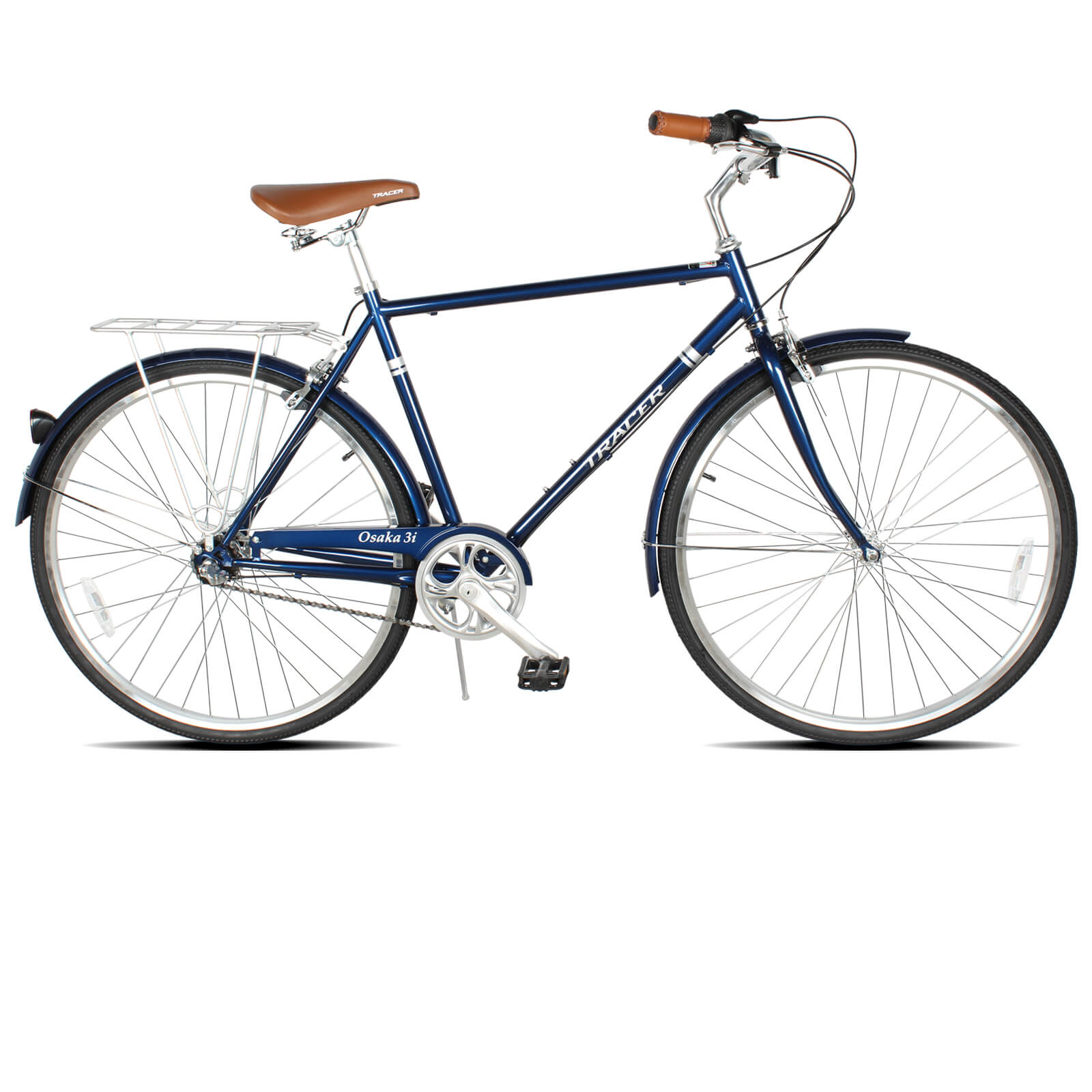 Tracer Osaka 700C Internal 3 Speed Hybrid City Bikes for Men Midnight Blue / 580mm(23'')