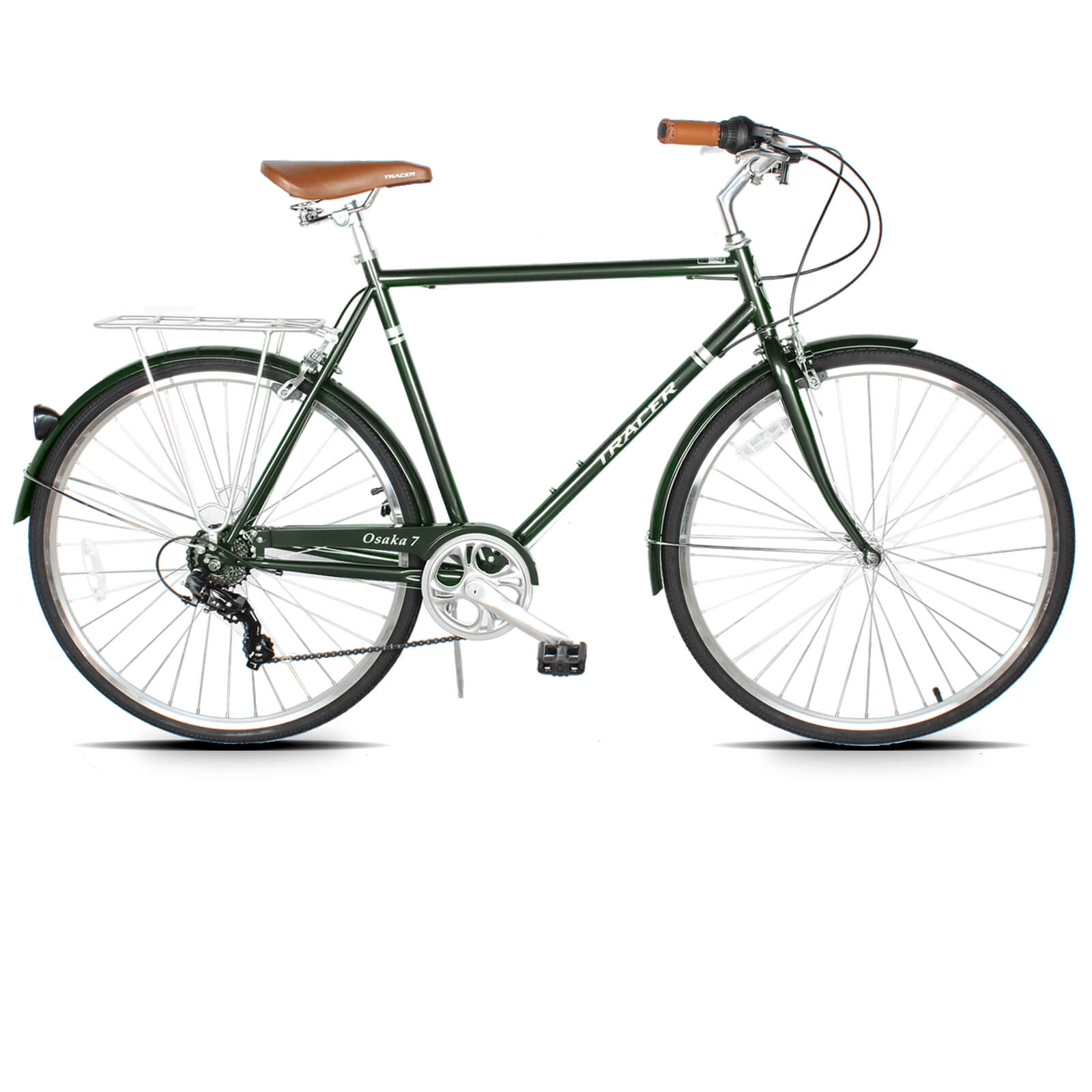 Tracer Osaka 700C 7 Speed Hybrid City Bikes for Men | In Stock