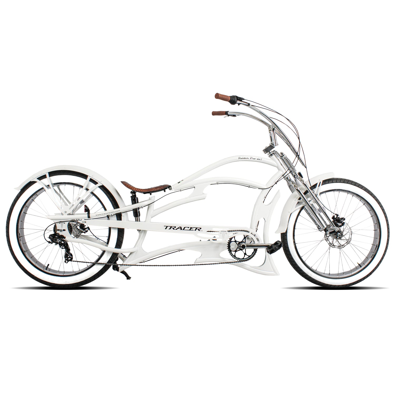 自転車 PRO GEAR DECADE Tracer Raider Pro DS7 26” 7-Speed Stretch Chopper Cruiser Bike