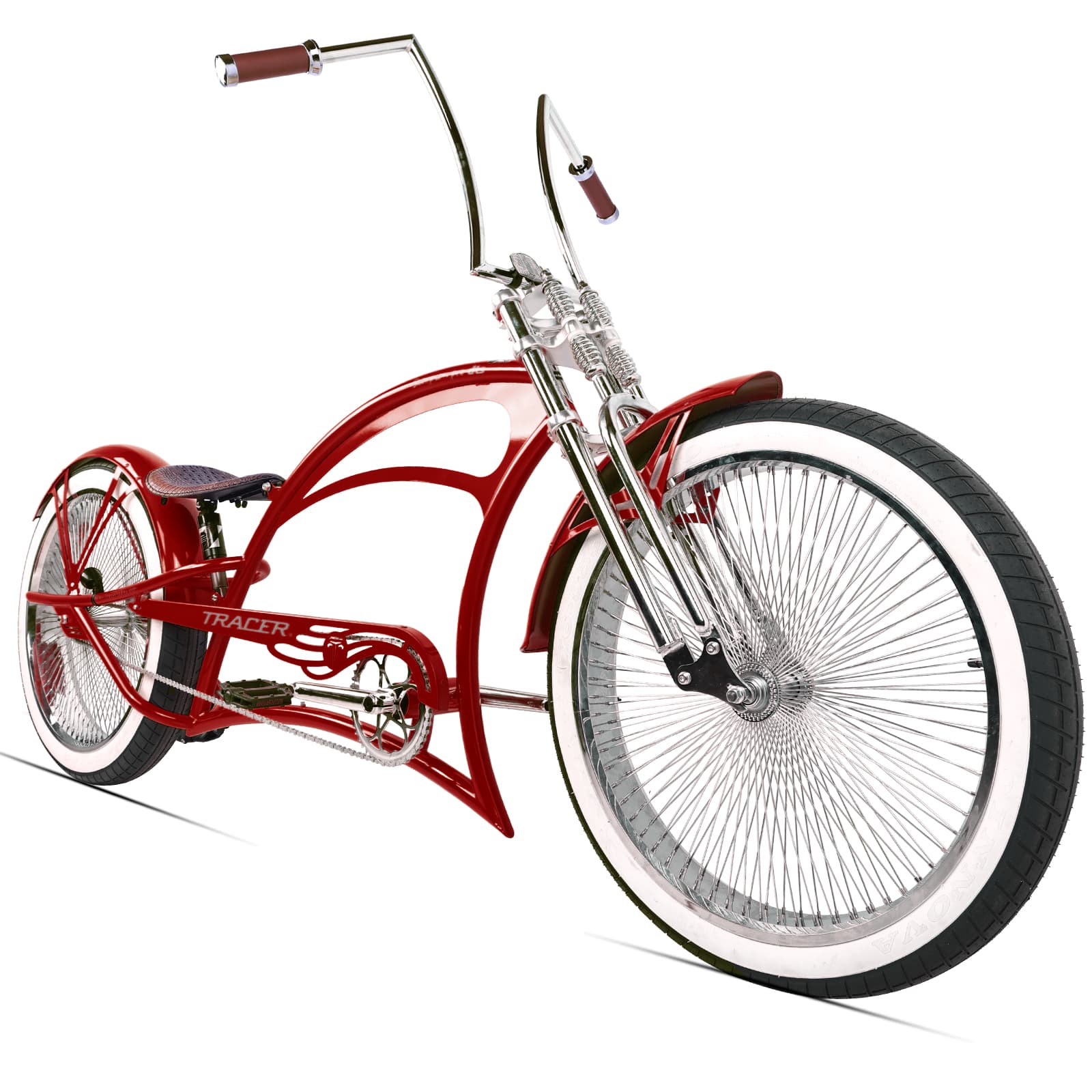 Tracer Scorpion Pro DTS Stretch Cruiser Bike: Retro Chopper
