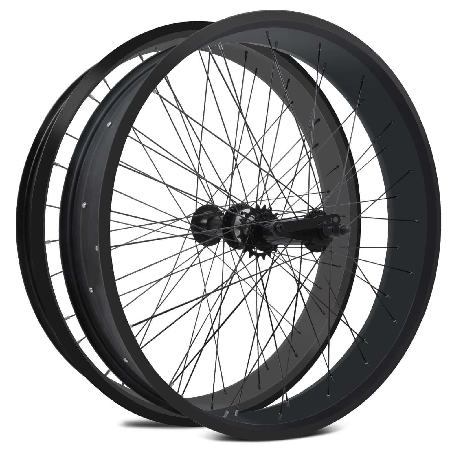 Tracer WH-T952636C Alloy FAT Rims Wheel Set for 26"x3.0,4.0 tire single-Speed