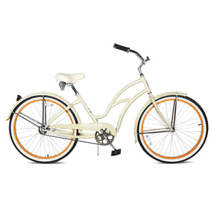 Tracer TAHA 26" Beach Cruiser Bikes in Yellow 1  Speed  coaster brake for Women