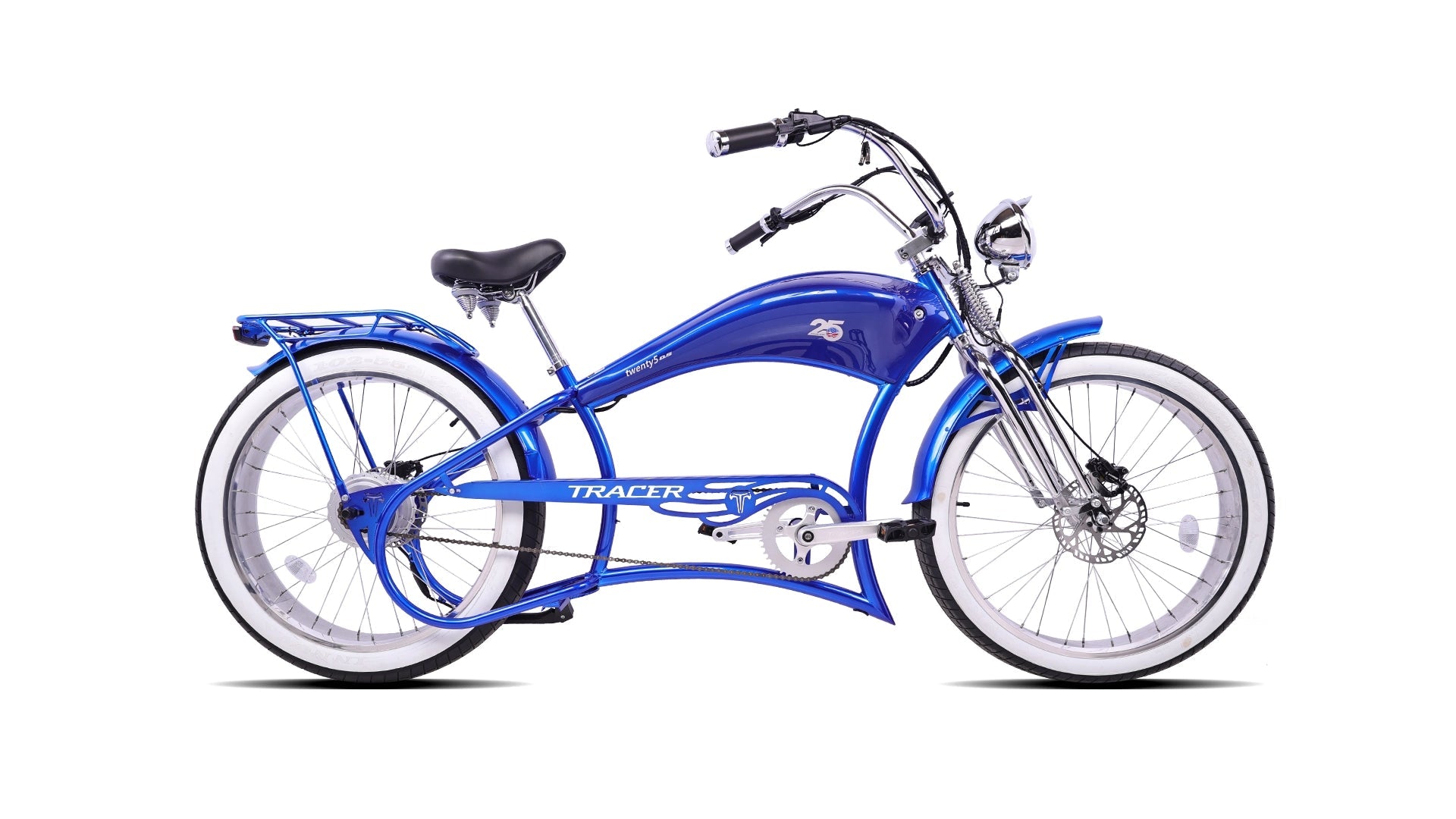 Twenty5 800W Chopper Stretch Cruiser Ebike Tracer Bikes