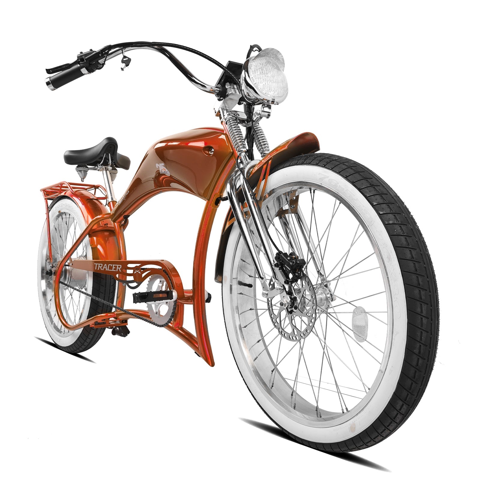 Twenty5 800W Chopper Stretch Cruiser Ebike Tracer Bikes