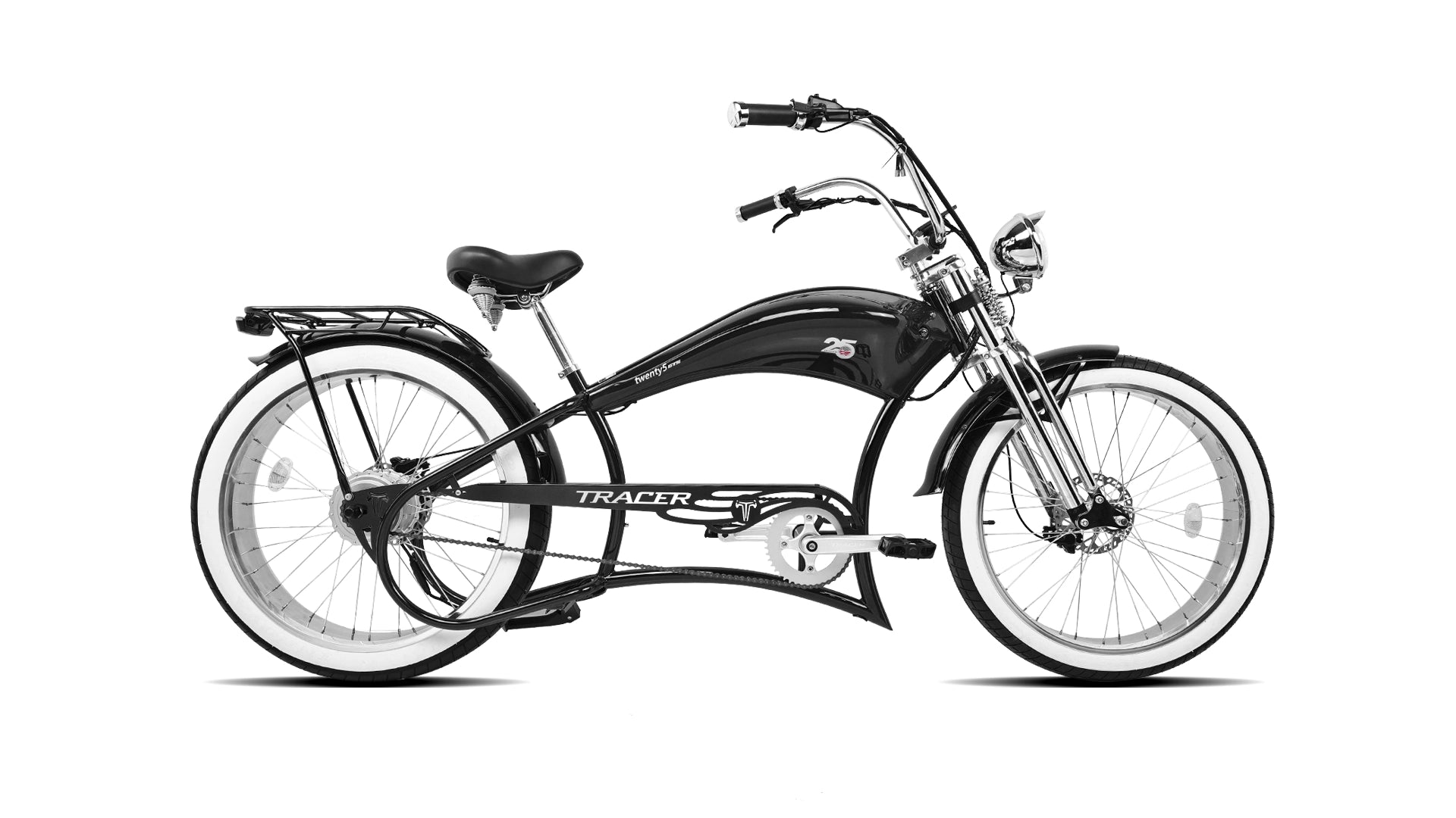 Twenty5 800W Chopper Stretch Cruiser Ebike Tracer Bikes