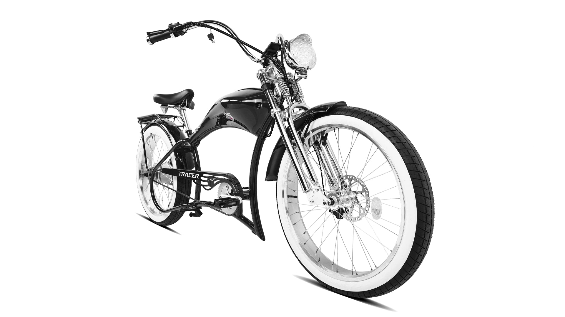 Twenty5 800W Chopper Stretch Cruiser Ebike Tracer Bikes
