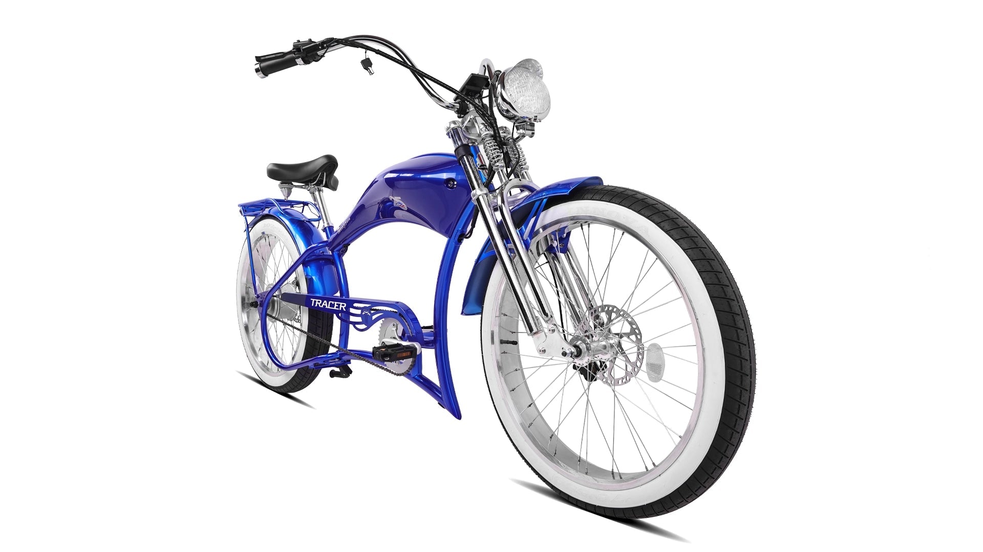 Twenty5 800W Chopper Stretch Cruiser Ebike Tracer Bikes