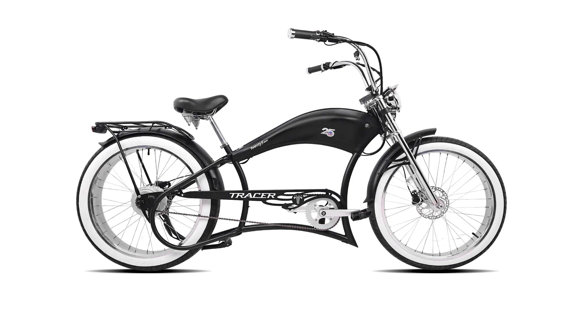 Twenty5 800W Chopper Stretch Cruiser Ebike Tracer Bikes