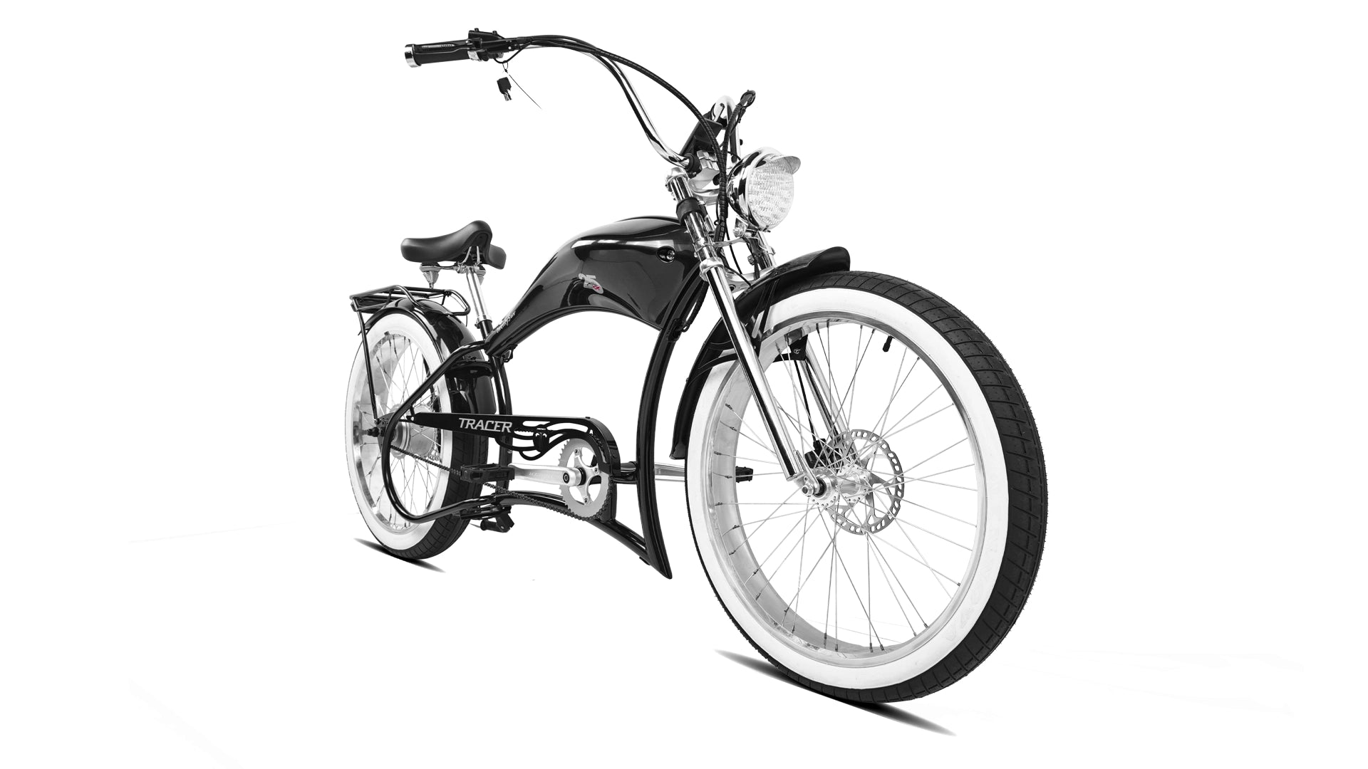 Twenty5 800W Chopper Stretch Cruiser Ebike Tracer Bikes
