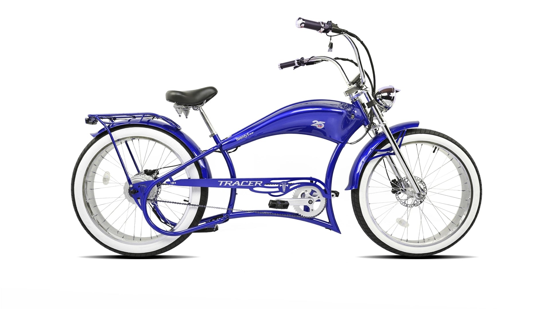 Twenty5 800W Chopper Stretch Cruiser Ebike Tracer Bikes