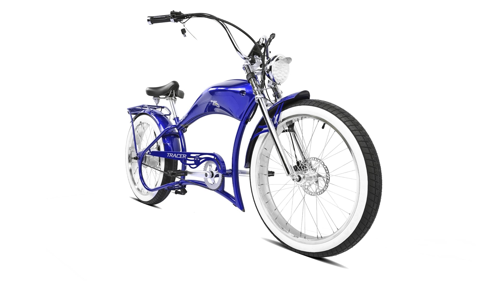 Twenty5 800W Chopper Stretch Cruiser Ebike Tracer Bikes