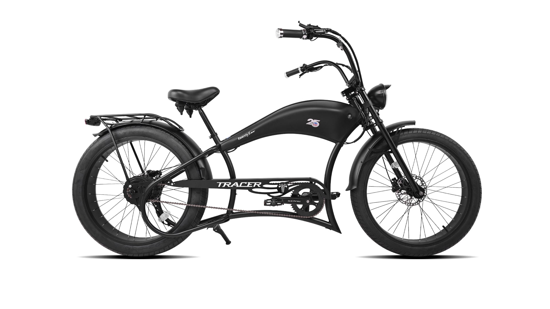 Twenty5 800W Chopper Stretch Cruiser Ebike Tracer Bikes