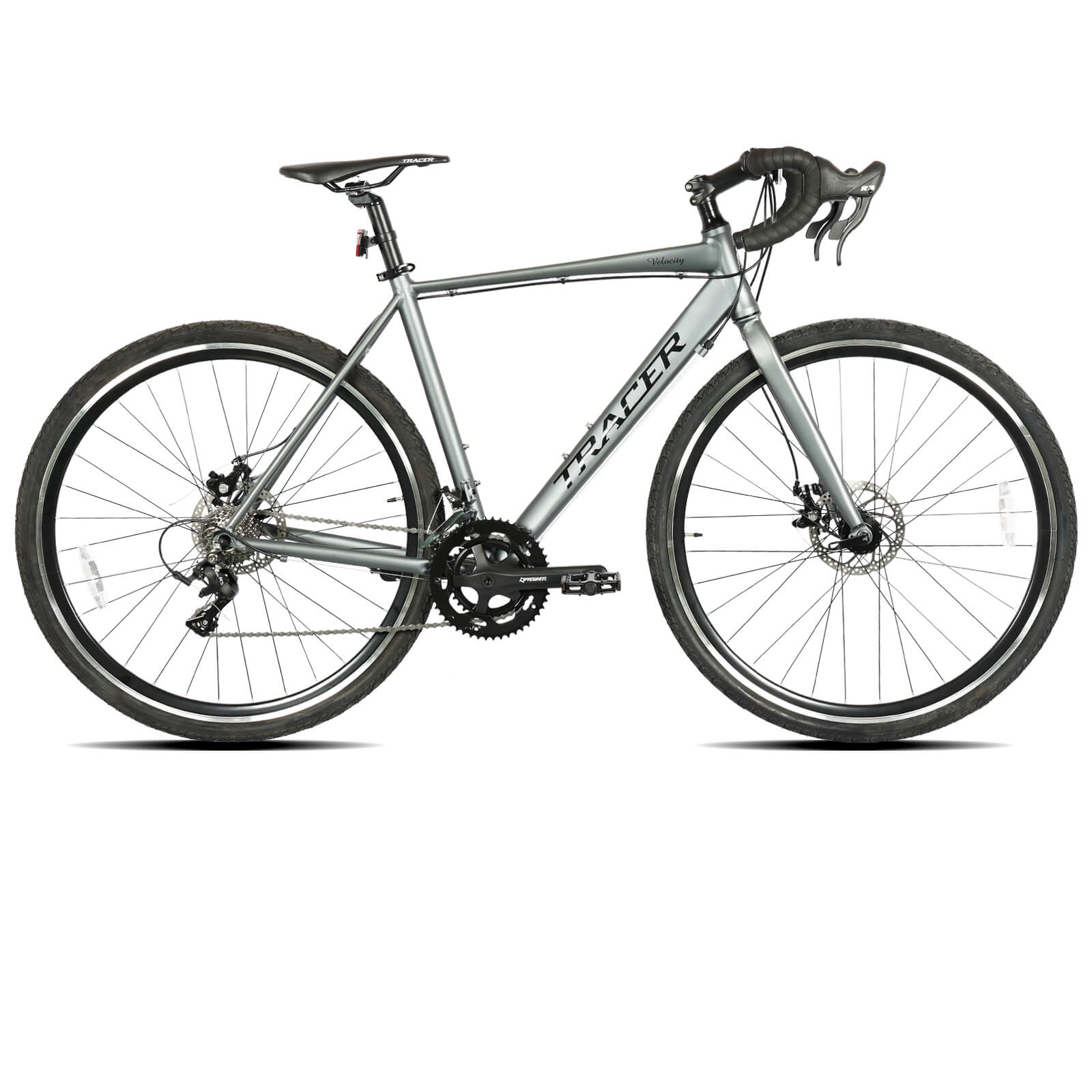 gravel bike 2018 Tracer Velocity 700C Gravel Road Bikes Matte Grey / 21in(530mm)