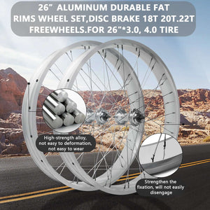 Tracer WH-T952636C Alloy FAT Rims Wheel Set for 26"x3.0,4.0 tire single-Speed