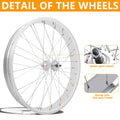 Tracer 26"x3"x13Gx36H Wheel Set Alloy FAT Rims for 26"x3.0,4.0 tire 7-Speed