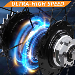 Tracer 26"x3"x13Gx36H Wheel Set for 26"x3.0,4.0 tire, Alloy FAT Rims Font wheel DISC BRAKE, 26"x3"x36Hx13Gx135x175mm