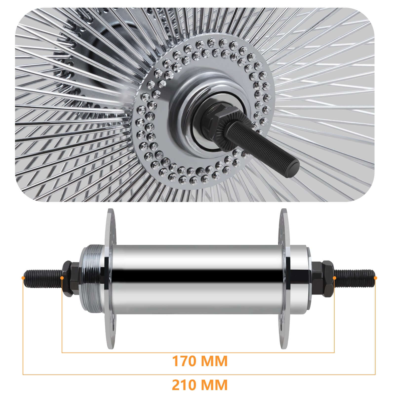 Tracer WH-TR7526140D7 26*13G*140H Fat Tire Rimset/Wheelset 7 speed