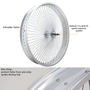 Tracer WH-TR7526140D7 26*13G*140H Fat Tire Rimset/Wheelset 7 speed