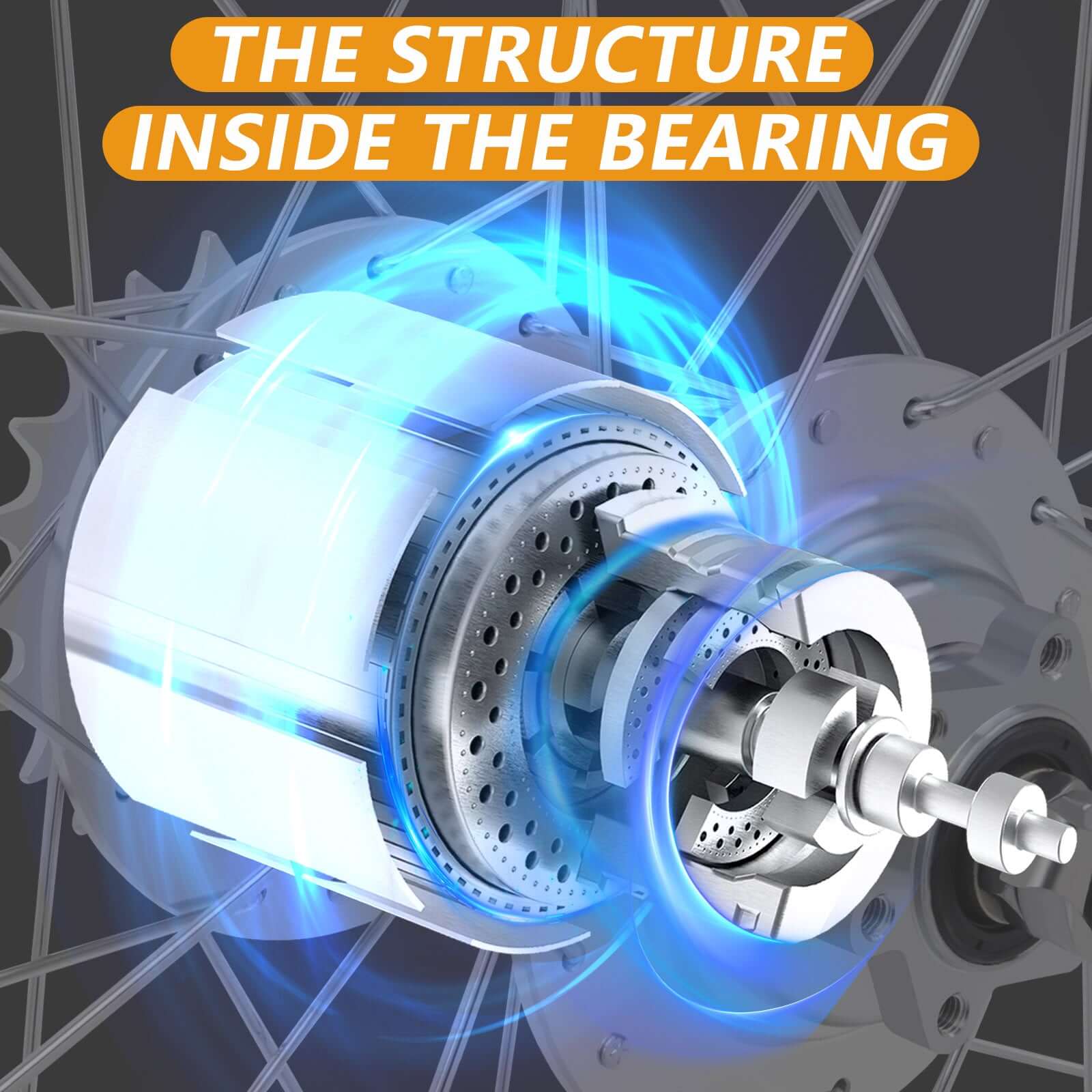 Tracer 26"x3"x13Gx36H Wheel Set for 26"x3.0,4.0 tire, Alloy FAT Rims Font wheel DISC BRAKE, 26"x3"x36Hx13Gx135x175mm