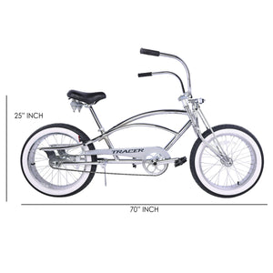 Master 2.0 GS Chrome Stretch Cruiser Bike 20 inch