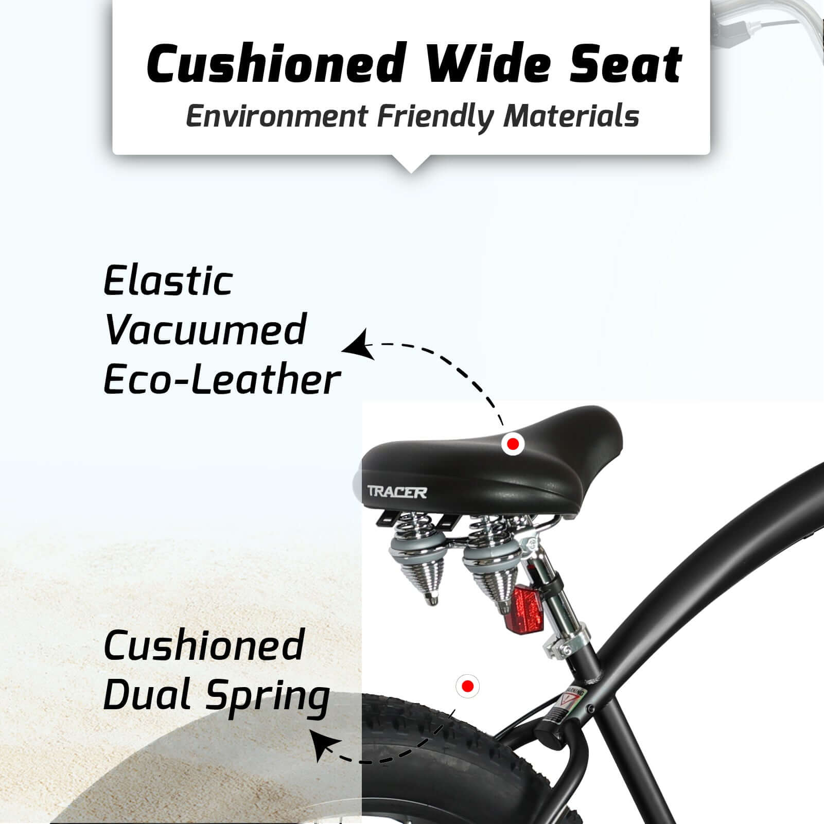 Tracer Avalon GT 26'' Fat Tire Stretch Beach Cruiser Bike 1-Speed/7-Speed