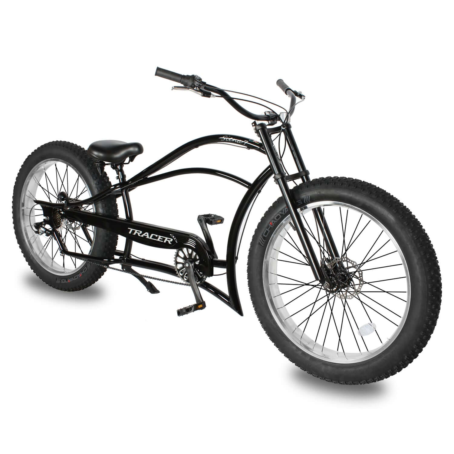 Tracer Siena 26'' Stretched Beach Cruiser Bike profile showcase.