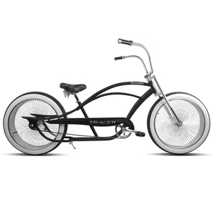 Profile of the Tracer Beacon Pro 140H Stretch Cruiser Bike.
