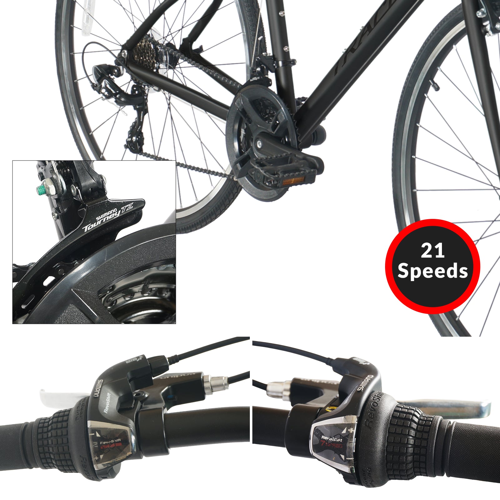 Tracer Braver 700C Hybrid Road Bike for Men 7 Speed