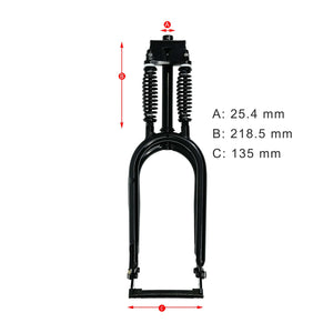 Tracer FK-DS20218135D 20'' Dual Classical Springer Fork with Disc Brake, For 3.0 FAT Tire 25.4mm