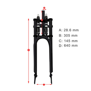 Tracer FK-GTS640305145D8 26'' Over and Under Dual Spring Adjustable Classical Fork for Disc Brake 1-1/8" (28.6mm)