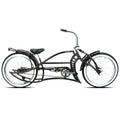 Full side shot of the black Kraken Pro 26" Stretch Chopper Bike Single Speed.